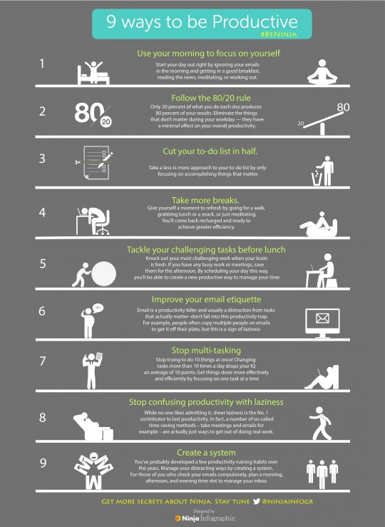 9 Ways to be Productive