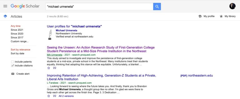 I’m on Google Scholar!