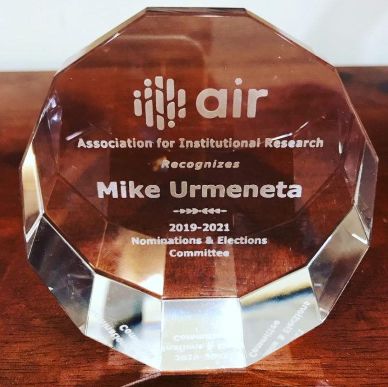 Thanks, Association for Institutional Research (AIR) ! It was and is an honor serving!