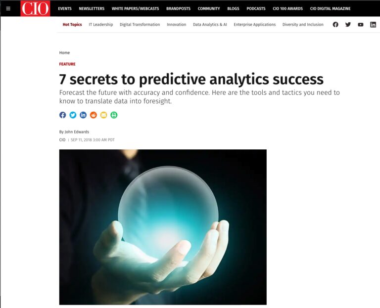 I was quoted in CIO magazine. When did this happen?
