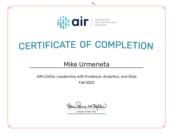 I recently participated in the AIR LEADs course